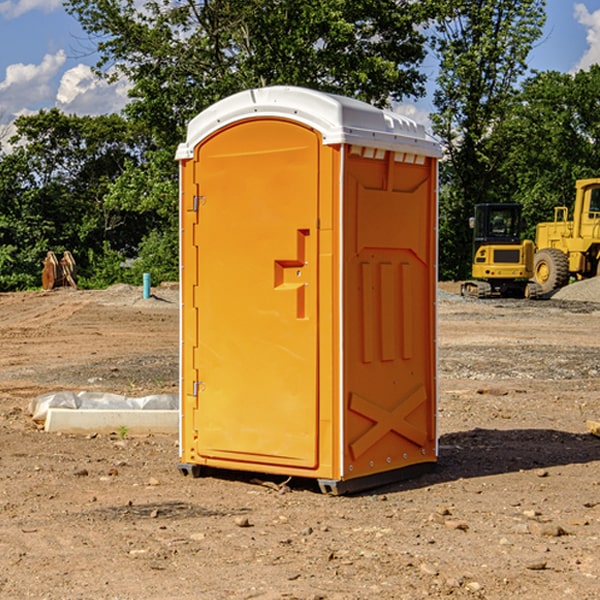 how often are the portable restrooms cleaned and serviced during a rental period in Compton California